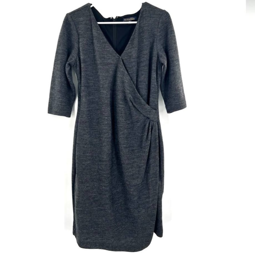 Brooks Brothers grey wool dress. Size 8 - Picture 3 of 4